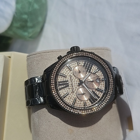 NWT BLACK n ROSE GOLD 42mm MICHAEL KORS WATCH - Picture 4 of 5
